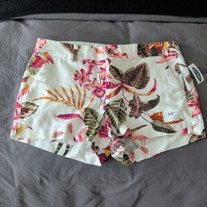 Old Navy Floral Women's Shorts - Pink and Green